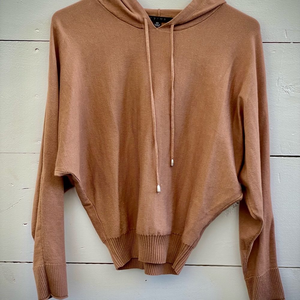 🌸🟤 Cyrus Women’s Hooded knit Sweater Top 🟤🌸